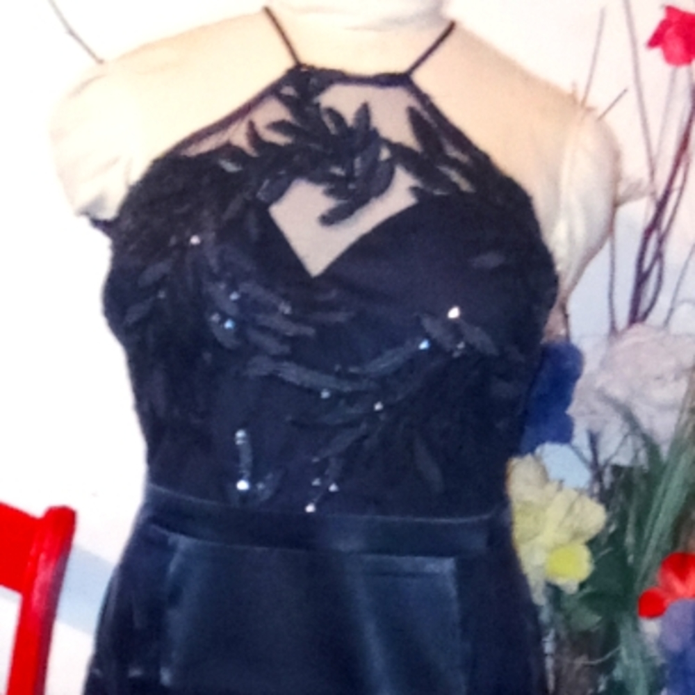 Black Sequined Minidress